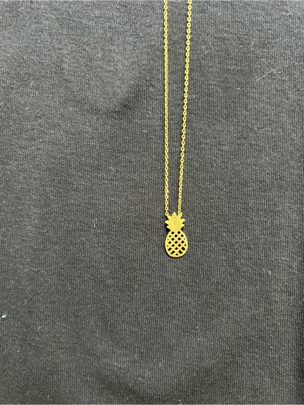 Gold Pineapple Pendant Necklace - Women Jewelry